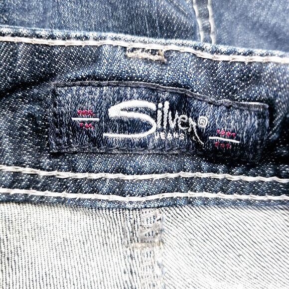 Silver Jeans Womens W29xL27 Suki Ankle Slim Distressed Medium Wash Denim Stretch - Picture 7 of 14
